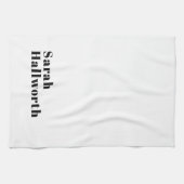 Stijlvolle retro moderne belettering | Bewerkbaar  Theedoek (Horizontaal)