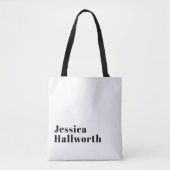 Stijlvolle retro moderne belettering | Bewerkbaar  Tote Bag (Voorkant)