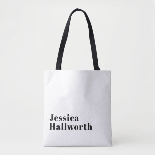 Stijlvolle retro moderne belettering | Bewerkbaar  Tote Bag (Voorkant)