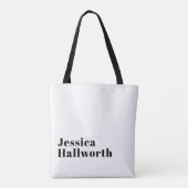 Stijlvolle retro moderne belettering | Bewerkbaar  Tote Bag (Achterkant)