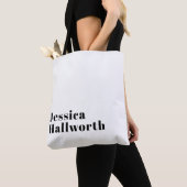 Stijlvolle retro moderne belettering | Bewerkbaar  Tote Bag (Dichtbij)