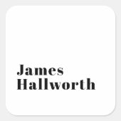 Stijlvolle retro moderne belettering | Bewerkbaar  Vierkante Sticker (Voorkant)