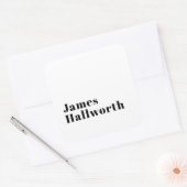 Stijlvolle retro moderne belettering | Bewerkbaar  Vierkante Sticker (Envelop)