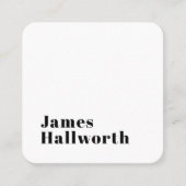 Stijlvolle retro moderne belettering | Bewerkbaar Vierkante Visitekaartje (Voorkant)