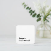 Stijlvolle retro moderne belettering | Bewerkbaar Vierkante Visitekaartje (Staand voorkant)