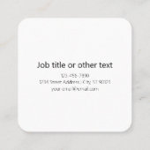 Stijlvolle retro moderne belettering | Bewerkbaar Vierkante Visitekaartje (Achterkant)