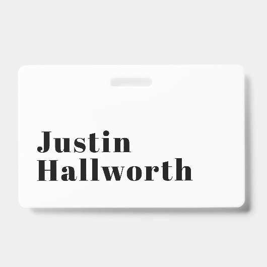 Stijlvolle Retro Moderne Lettering | Bewerkbaar Zw Badge (Voorzijde)