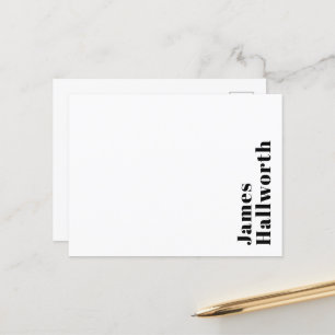 Stijlvolle Retro Moderne Lettering Bewerkbaar Zw Briefkaart