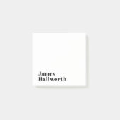 Stijlvolle Retro Moderne Lettering | Bewerkbare Zw Post-it® Notes (Voorkant)