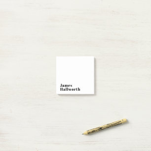 Stijlvolle Retro Moderne Lettering Bewerkbare Zw Post-it® Notes