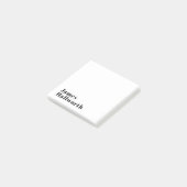 Stijlvolle Retro Moderne Lettering | Bewerkbare Zw Post-it® Notes (Schuin)