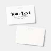 Stijlvolle Retro Moderne Tekst | Zwart & Wit Badge (Voor- en achterkant)