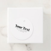 Stijlvolle retro-moderne tekst | Zwart & Wit Bedankjes Labels (In situ)