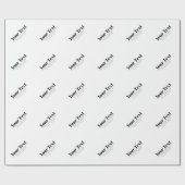 Stijlvolle retro-moderne tekst | Zwart & Wit Cadeaupapier (Vlak)