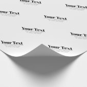 Stijlvolle retro-moderne tekst | Zwart & Wit Cadeaupapier (Hoek)