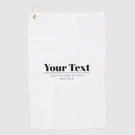 Stijlvolle retro-moderne tekst | Zwart & Wit Golfhanddoek