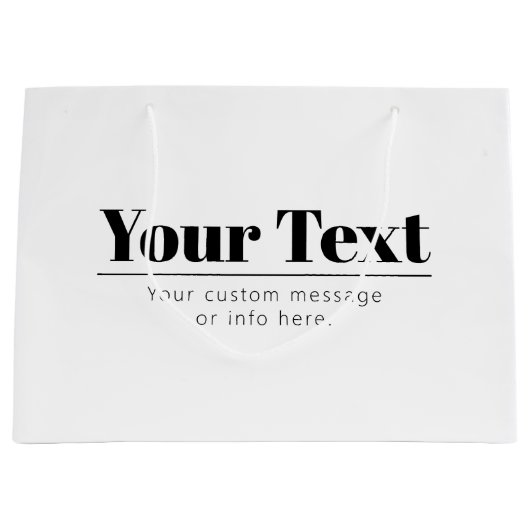 Stijlvolle retro-moderne tekst | Zwart & Wit Groot Cadeauzakje (Voorkant)