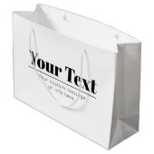 Stijlvolle retro-moderne tekst | Zwart & Wit Groot Cadeauzakje (Achterkant Gekanteld)