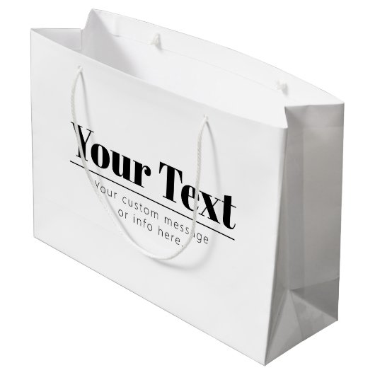 Stijlvolle Retro-moderne tekst | Zwart & Wit Groot Cadeauzakje (Achterkant Gekanteld)