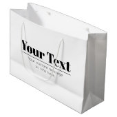 Stijlvolle retro-moderne tekst | Zwart & Wit Groot Cadeauzakje (Voorkant Gekanteld)