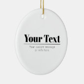 Stijlvolle retro-moderne tekst | Zwart & Wit Keramisch Ornament (Rechts)