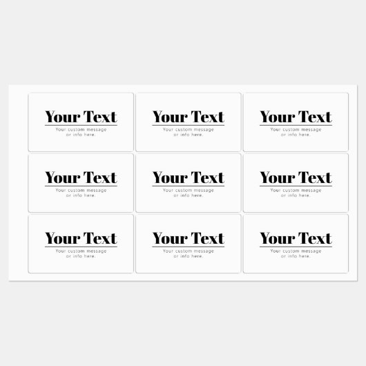 Stijlvolle retro-moderne tekst | Zwart & Wit Labels (Vel)