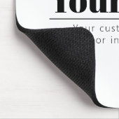 Stijlvolle retro-moderne tekst | Zwart & Wit Muismat (Hoek)