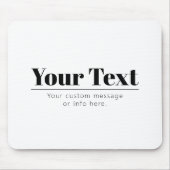 Stijlvolle retro-moderne tekst | Zwart & Wit Muismat (Voorkant)