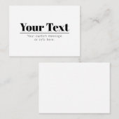 Stijlvolle retro-moderne tekst | Zwart & Wit Notitiekaartje (Voorkant / Achterkant)