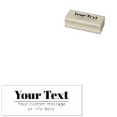 Stijlvolle retro-moderne tekst | Zwart & Wit Rubberstempel (Gestempeld)