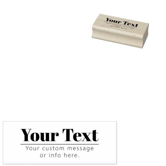 Stijlvolle retro-moderne tekst | Zwart & Wit Rubberstempel (Gestempeld)