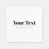 Stijlvolle retro-moderne tekst | Zwart & Wit Servet (Voorkant)