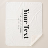 Stijlvolle retro-moderne tekst | Zwart & Wit Sherpa Deken (Voorkant)