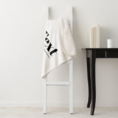 Stijlvolle retro-moderne tekst | Zwart & Wit Sherpa Deken (In situ)
