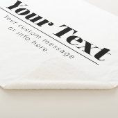 Stijlvolle retro-moderne tekst | Zwart & Wit Sherpa Deken (3/4)