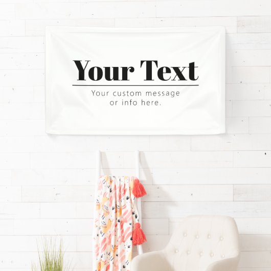 Stijlvolle Retro Moderne Tekst | Zwart & Wit Spandoek (Insitu)