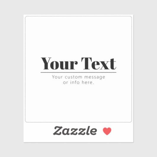 Stijlvolle retro-moderne tekst | Zwart & Wit Sticker (Vel)