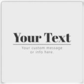 Stijlvolle retro-moderne tekst | Zwart & Wit Sticker (Voorkant)