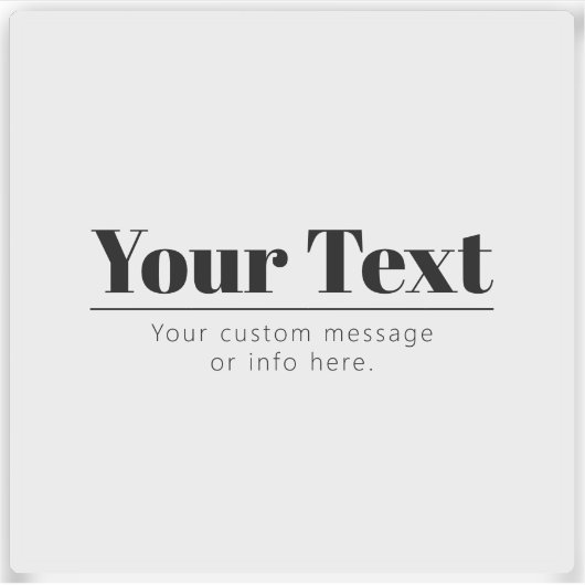 Stijlvolle retro-moderne tekst | Zwart & Wit Sticker (Voorkant)