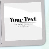 Stijlvolle retro-moderne tekst | Zwart & Wit Sticker