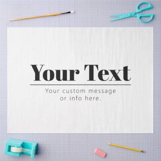 Stijlvolle retro-moderne tekst | Zwart & Wit Tissuepapier (Craft)