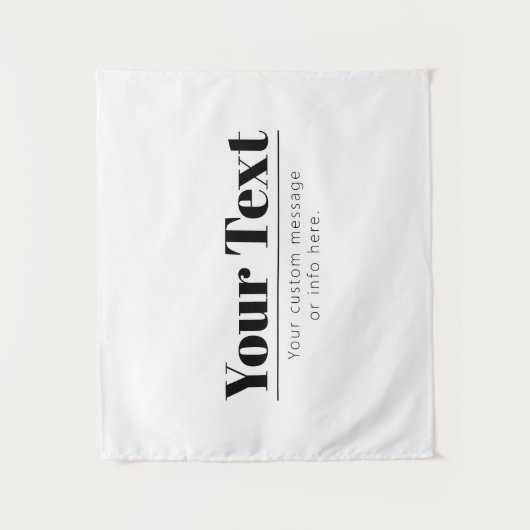 Stijlvolle retro-moderne tekst | Zwart & Wit Wandkleed (Voorkant)