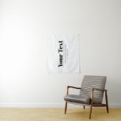 Stijlvolle retro-moderne tekst | Zwart & Wit Wandkleed (In situ)