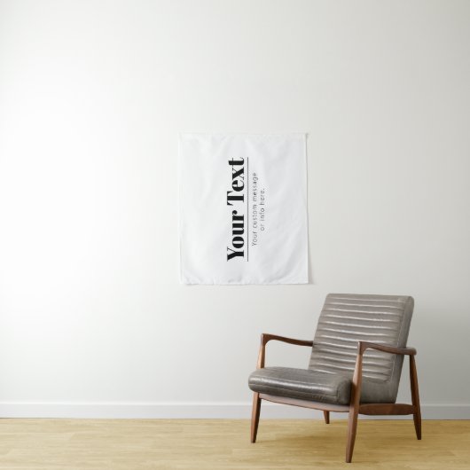 Stijlvolle retro-moderne tekst | Zwart & Wit Wandkleed (In situ)