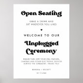 Stijlvolle retro Open zithoek Ontkoppelde ceremoni Poster (Voorkant)