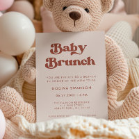 Stijlvolle retro Peach Pink Baby Brunch