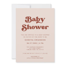 Stijlvolle retro Peach Pink Baby shower