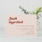 Stijlvolle retro Peach Pink Net getrouwde kaart (Staand voorkant)