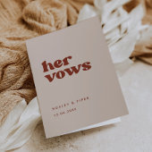 Stijlvolle retro Peach roze Haar gelofte bruiloft  Kaart