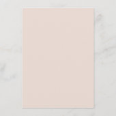 Stijlvolle retro pink bruiloft menu (Achterkant)